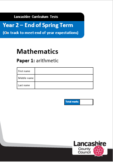 Lancashire Mathematics Assessment Tests - All Year Groups - Spring Term (PBL704)