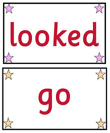 Red Rose Tricky Word Cards - A4 (PBL053)