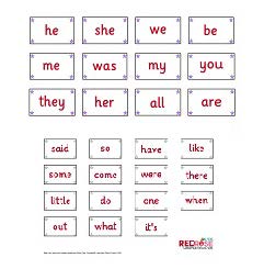 Tricky and High Frequency Word Card Grids - Phase 3 and 4 - A4 (PBL087b)