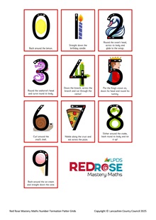 Red Rose Numeral Formation Phrase Grids (Without stop)