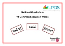 National Curriculum Y1 Common Exception Words