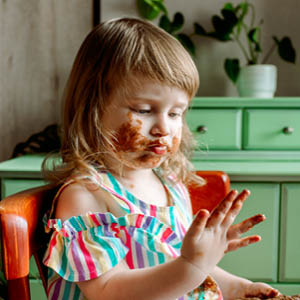 Young child eating