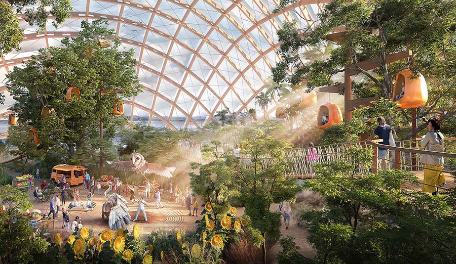 Eden project dome interior - artists impression