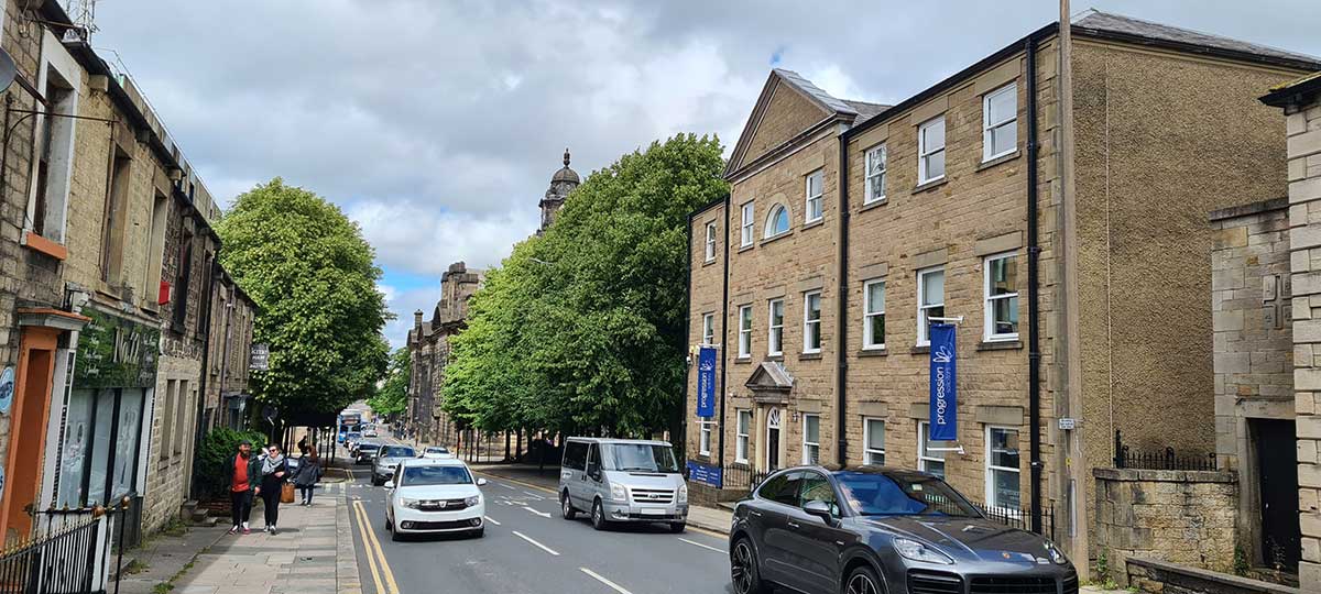Thurnham Street looking towards the town hall