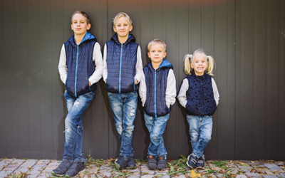 Harry, Arlo, Flynn and Lilly