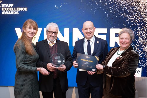 Photo of Angie Ridgwell, Steve Croston, Phil Green and County Councillor Cosima Towneley