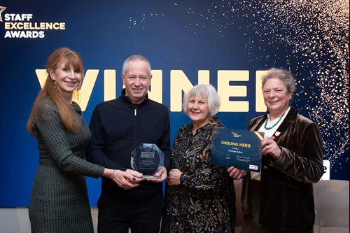 Photo of Angie Ridgwell, Michael Asbro, Julie Bell and County Councillor Cosima Towneley