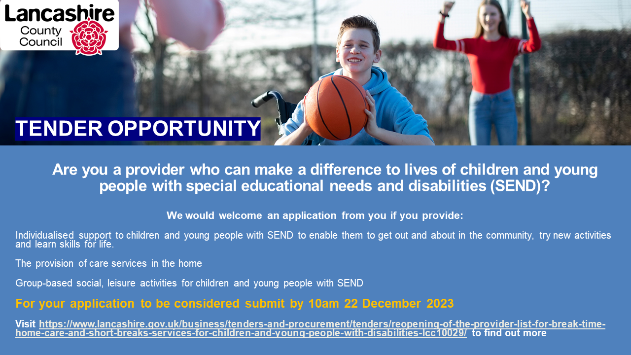 Reopening of the Provider list for Break Time, Home Care and Short