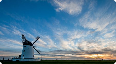 Lytham windmill and sky