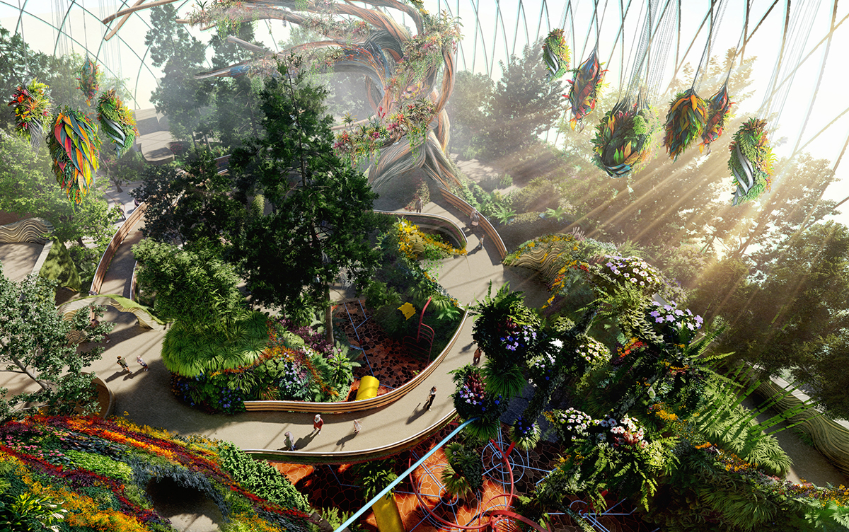 Eden project dome interior - artists impression