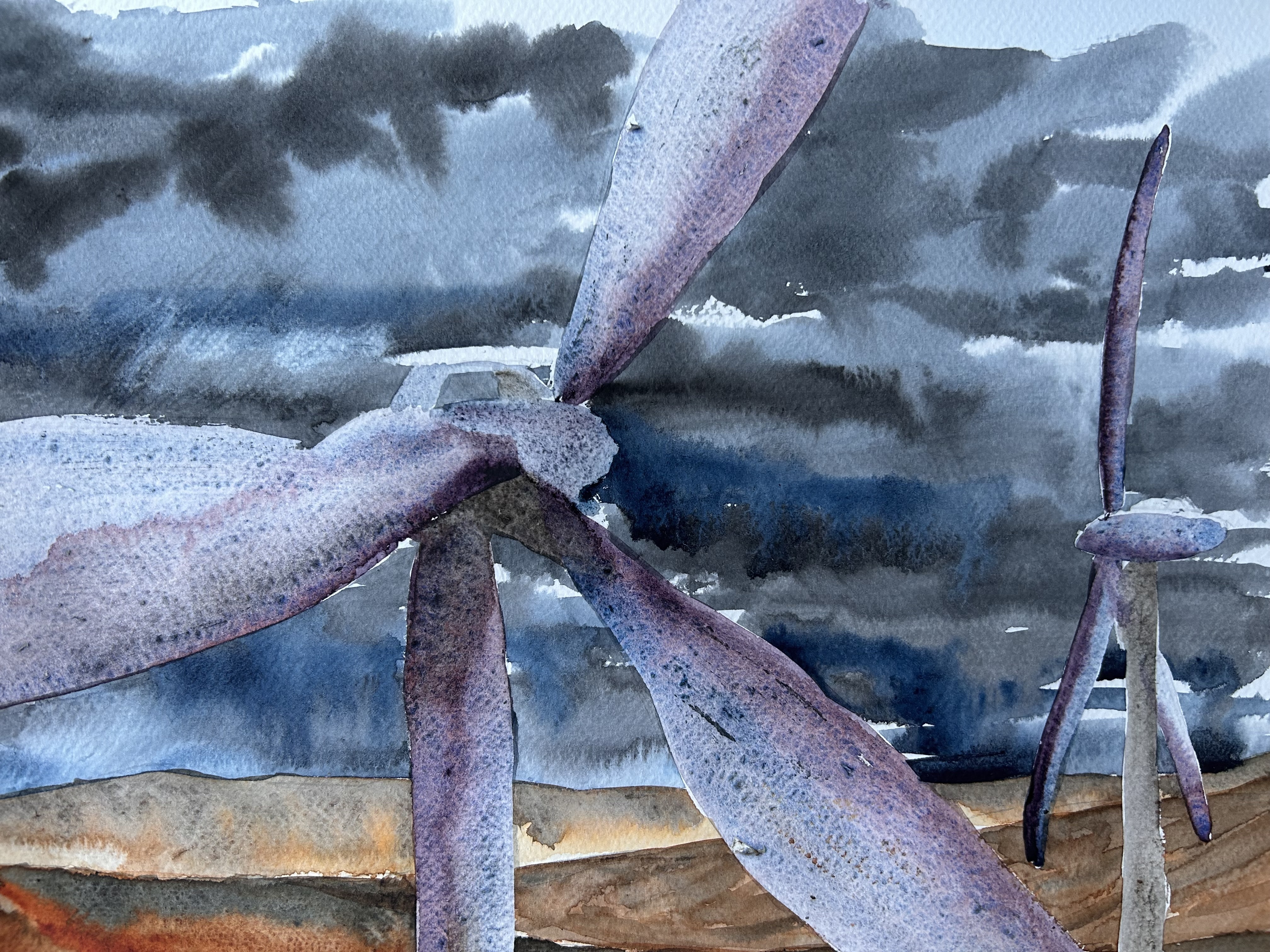 ‘It’s an ill wind…’ Oswaldtwistle Moor by Lisa Jane Lamoury