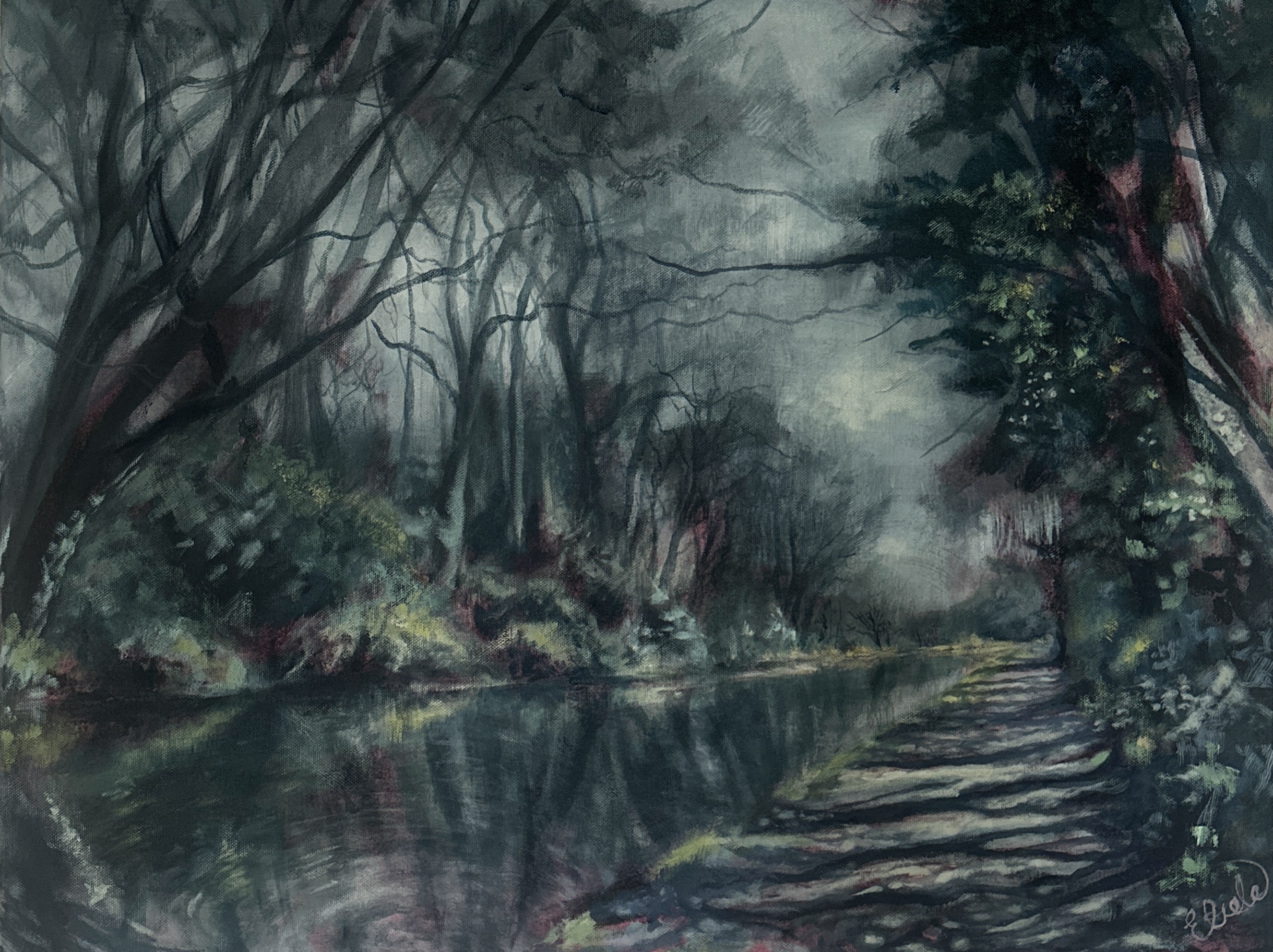 Winter Reflections on The Lancaster Canal by Emma Field