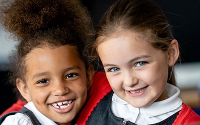 Primary children smiling 